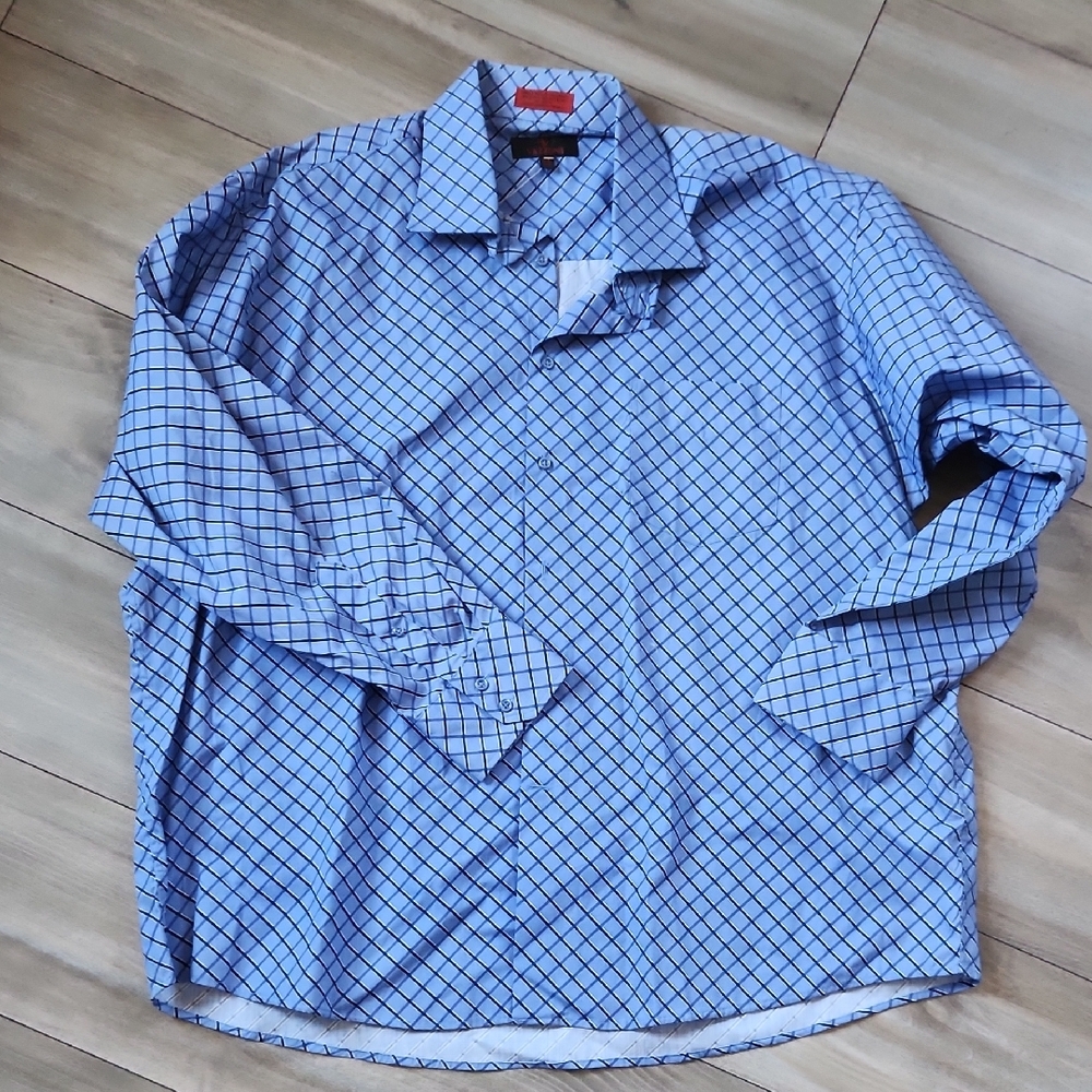 Blue Checkered Men's Shirt 2XL NWT